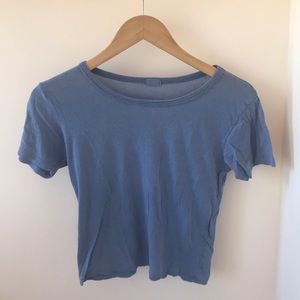 Brandy Melville blue t-shirt (slightly cropped)
